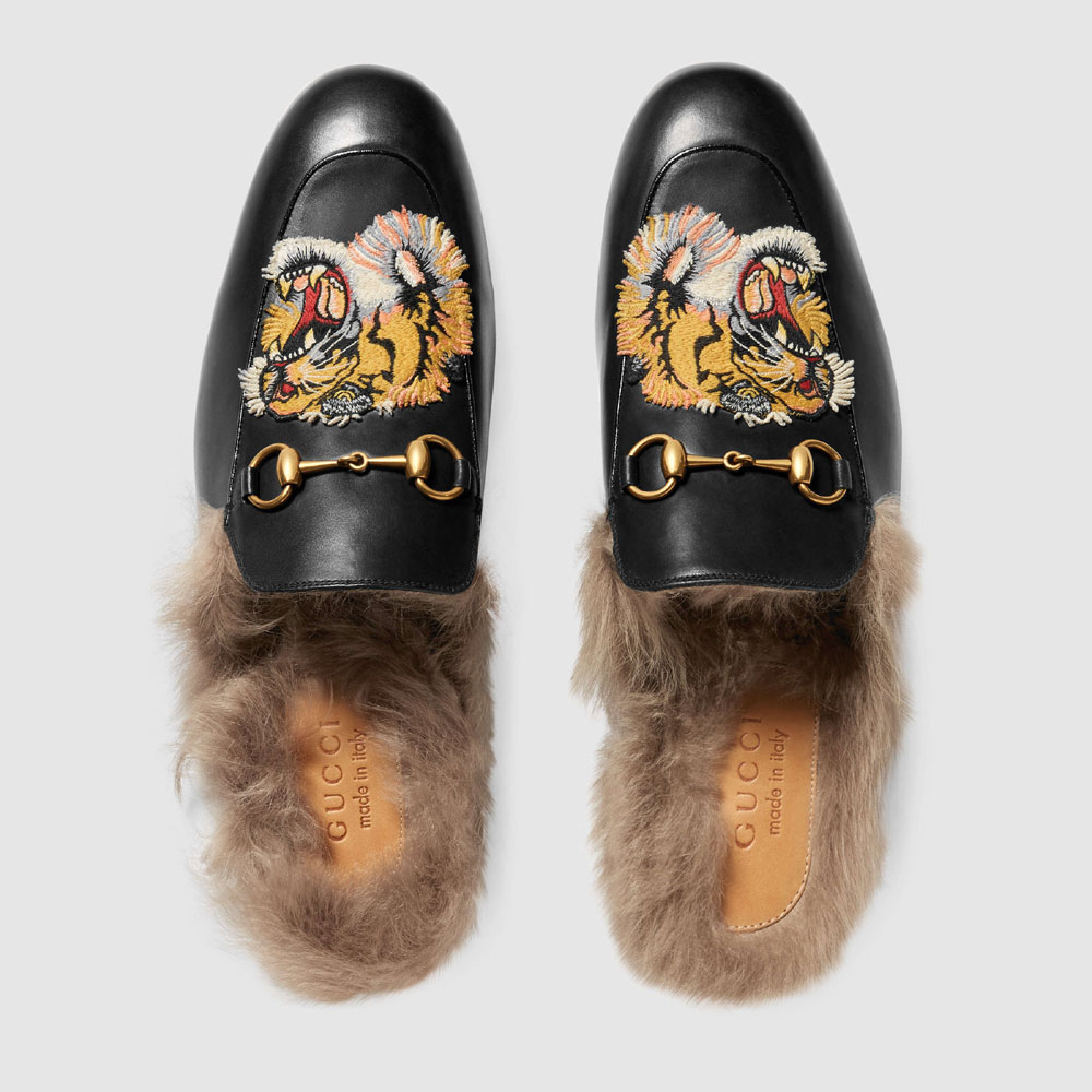 Gucci Princetown slipper with tiger 451209 DKHH0 1063 - Photo-2