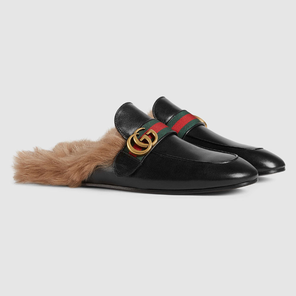 Gucci Princetown leather slipper with Double G 469950 D3VU0 1065