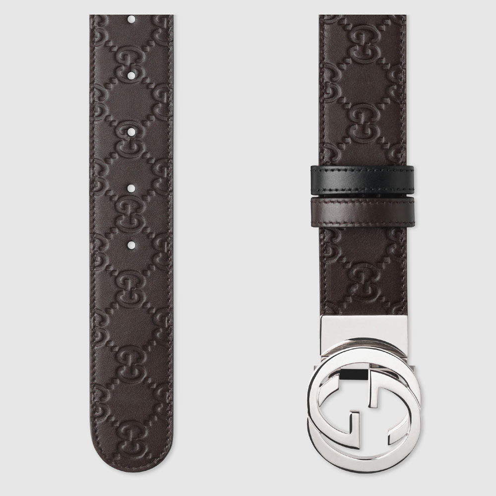 Reversible Gucci Signature belt 473030 CWCWN 2174 - Photo-3