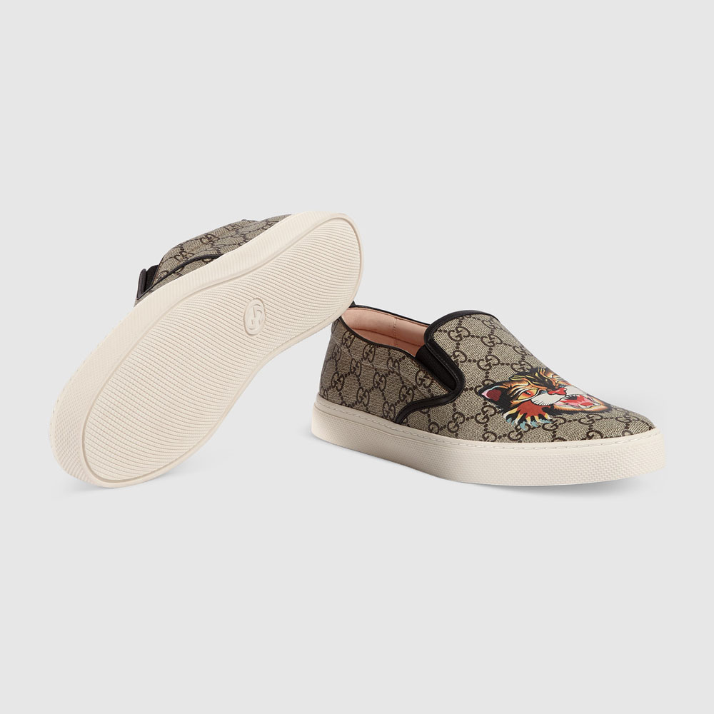 Gucci GG Supreme Angry Cat print sneaker 473755 9A310 8970 - Photo-4