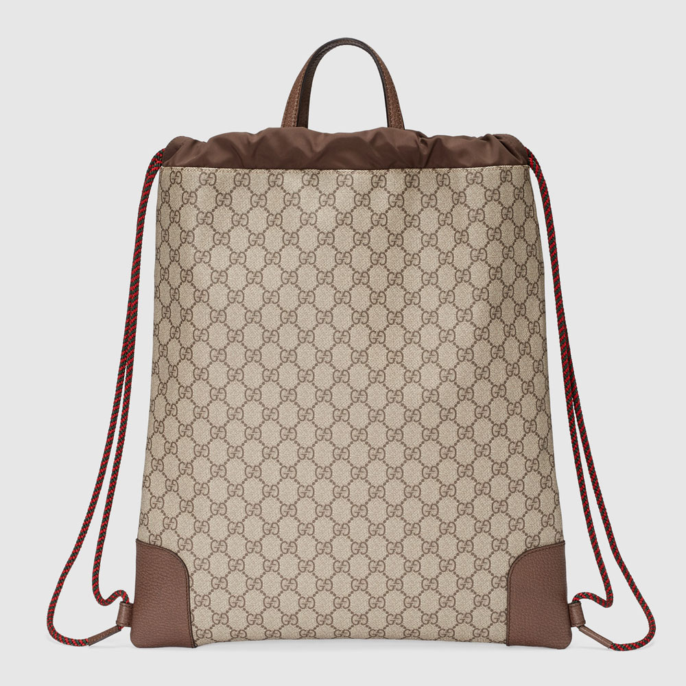 Gucci Courrier soft GG Supreme drawstring backpack 473872 K9RVT 8863 - Photo-3