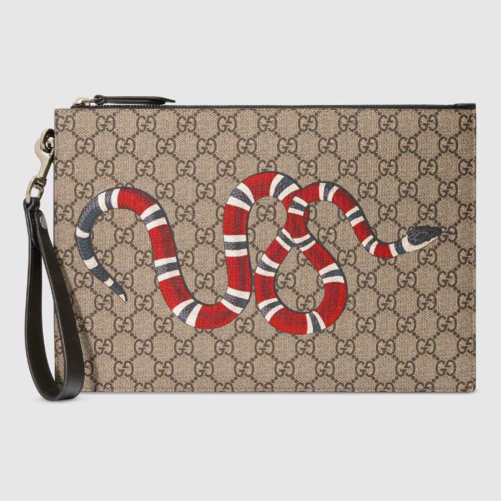 Gucci Bestiary pouch with Kingsnake 473904 GZN1N 8666