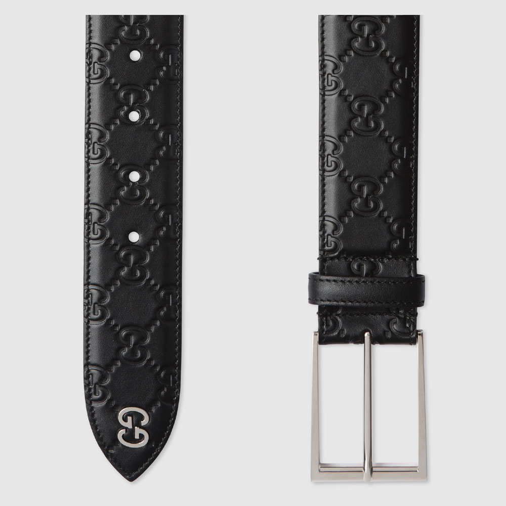 Gucci Signature belt with GG detail 474311 CWC1N 1000 - Photo-2