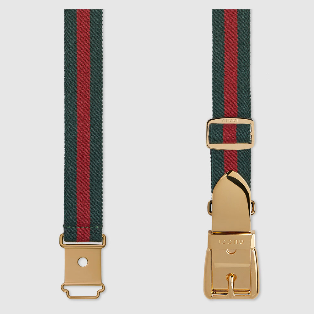 Gucci Web belt with square buckle 476450 HGW1G 8476 - Photo-2