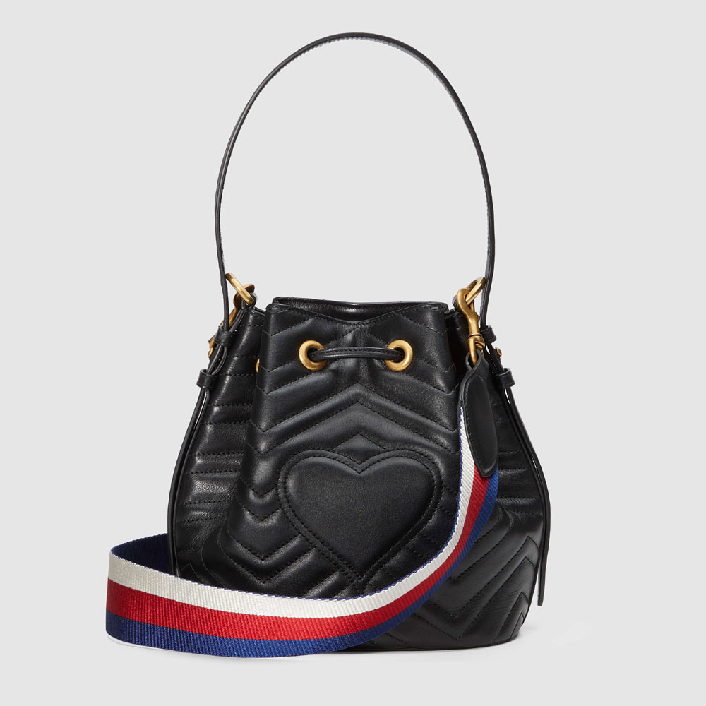 Gucci GG Marmont quilted leather bucket bag 476674 D8GET 8975 - Photo-3