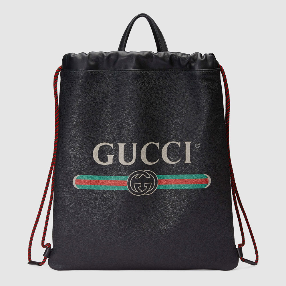Gucci Print leather drawstring backpack 494053 0GCBT 8163