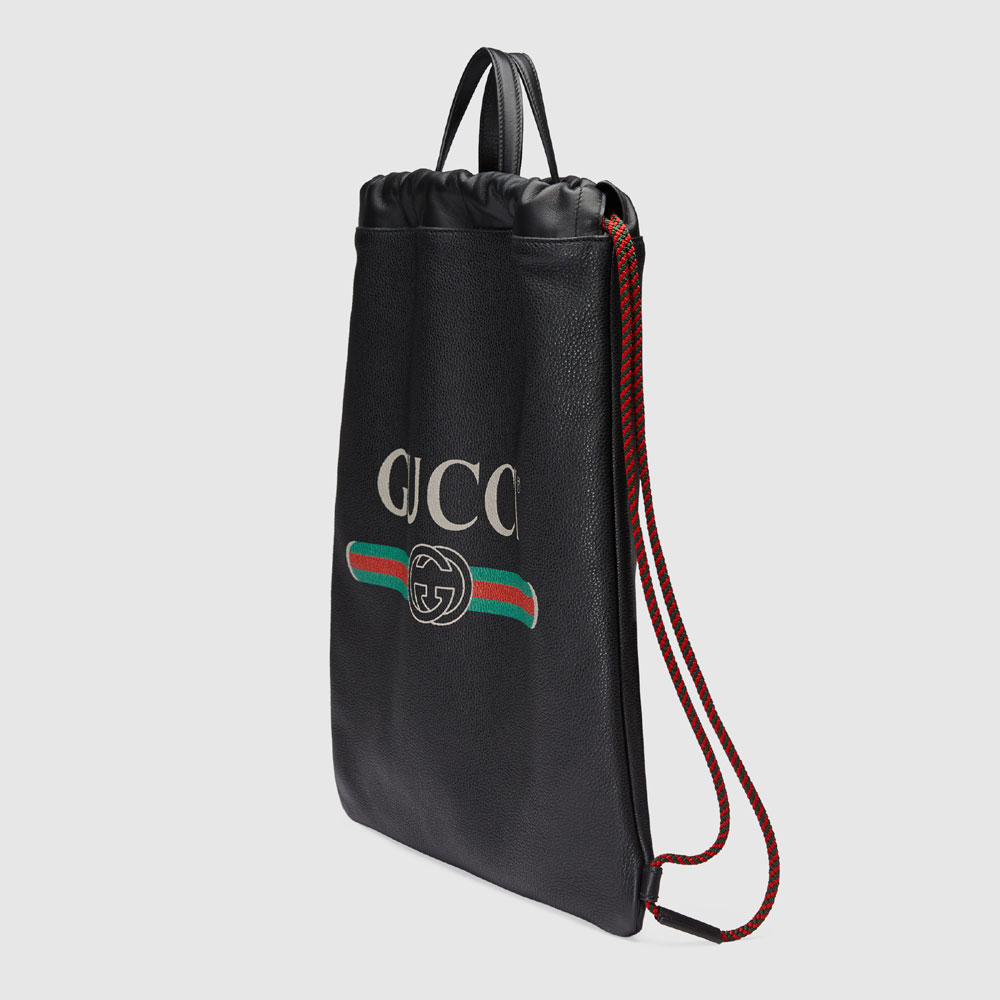 Gucci Print leather drawstring backpack 494053 0GCBT 8163 - Photo-2