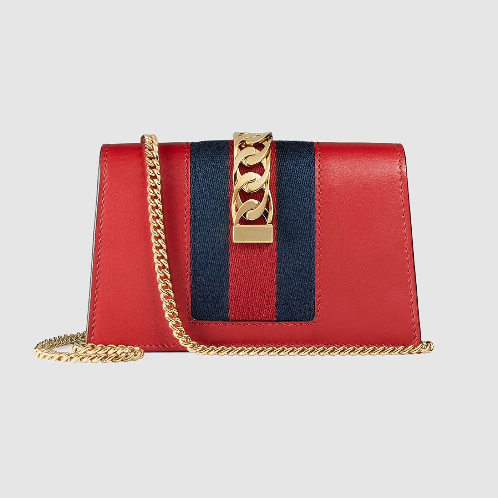 Gucci Sylvie leather mini chain bag 494646 CWLSG 6473 - Photo-3