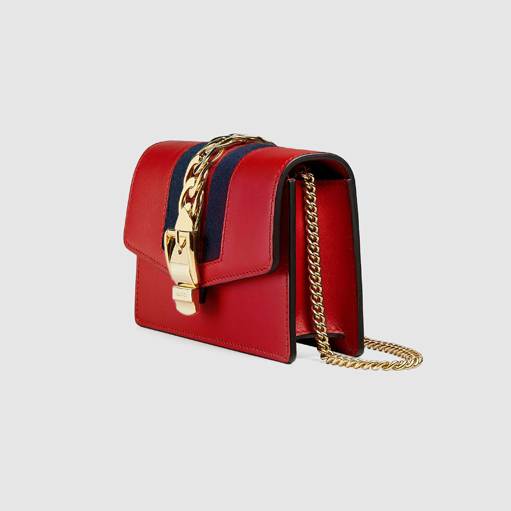 Gucci Sylvie leather mini chain bag 494646 CWLSG 6473 - Photo-4