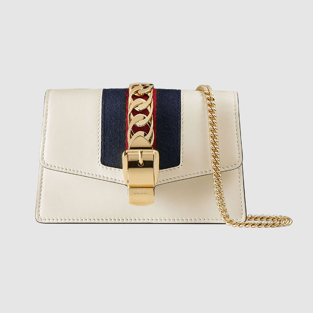 Gucci Sylvie leather mini chain bag 494646 CWLSG 8454