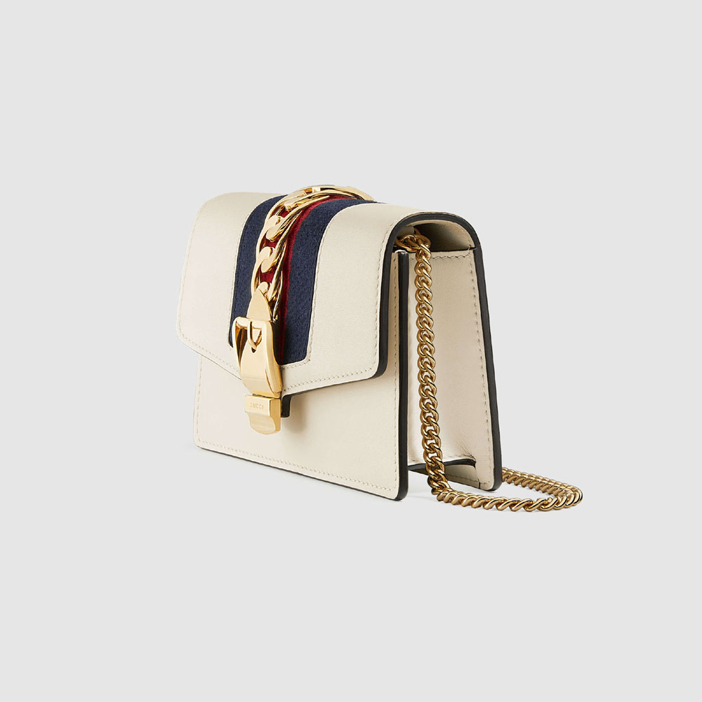 Gucci Sylvie leather mini chain bag 494646 CWLSG 8454 - Photo-4