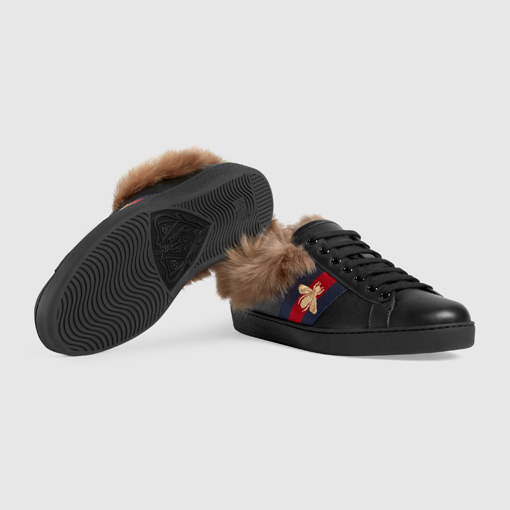 Gucci Ace sneaker with wool 496093 0FI50 1093 - Photo-4