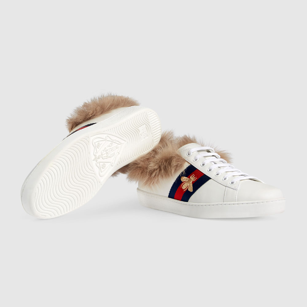 Gucci Ace sneaker with wool 496093 0FI50 9096 - Photo-4