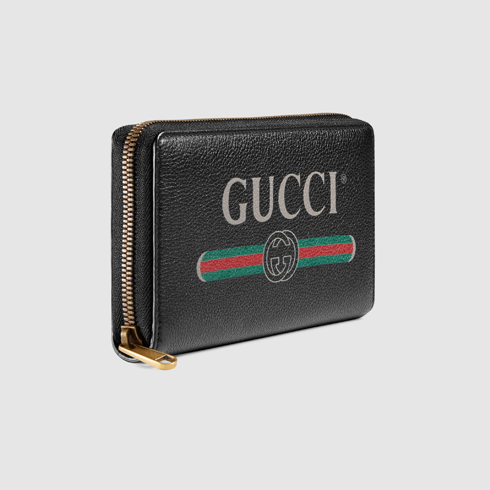 Gucci Print leather zip around wallet 496317 0GCAT 8163 - Photo-4