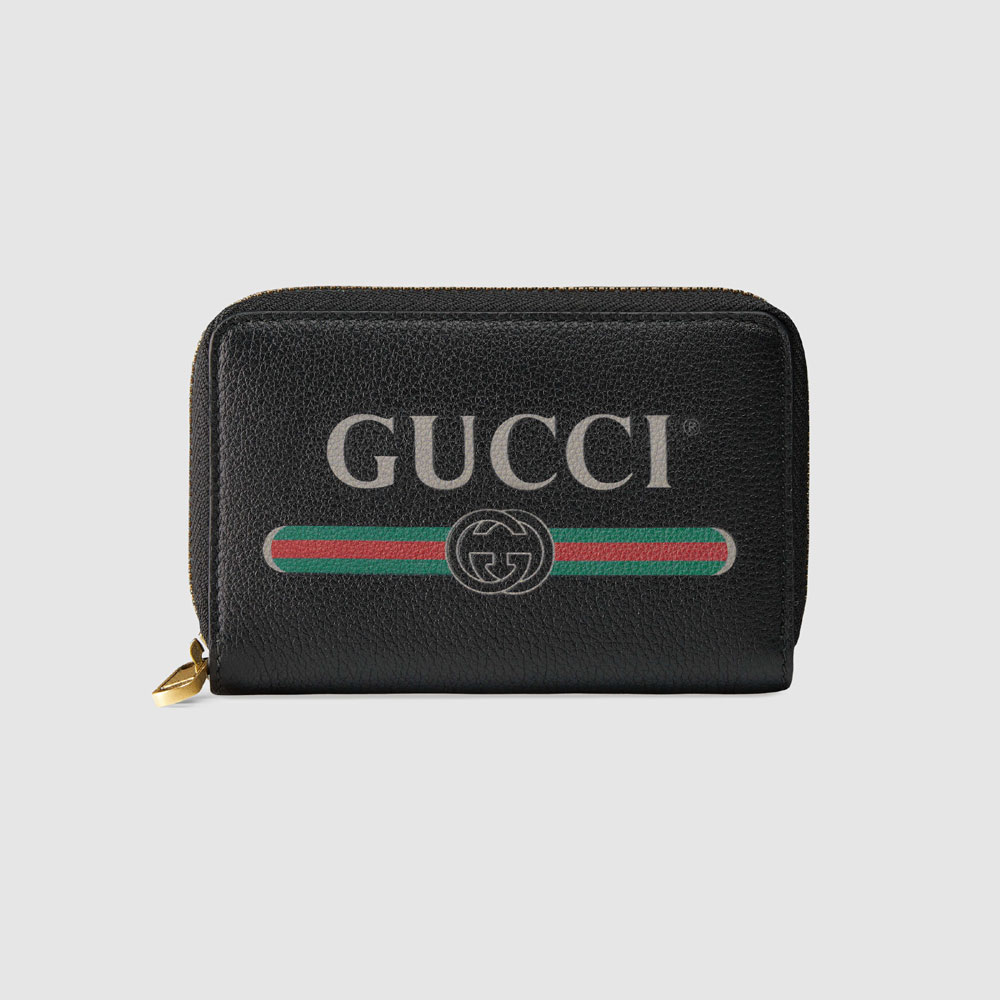 Gucci Print leather card case 496319 0GCAT 8163