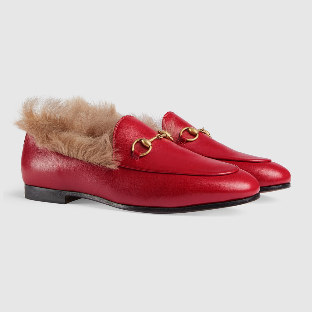 Gucci Jordaan fur loafer 496626 DMB90 6481