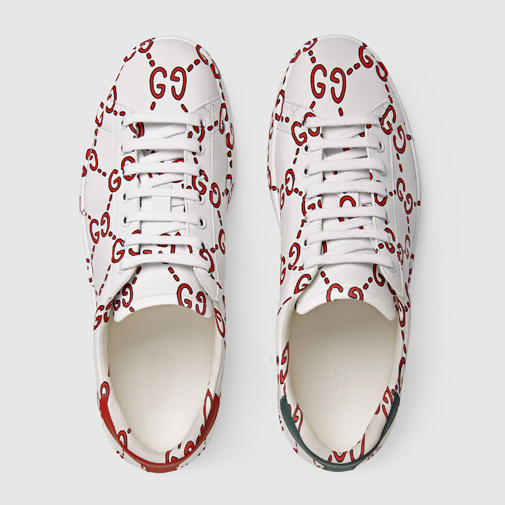 Gucci Ace sneaker with GG print 497094 0G250 9085 - Photo-3