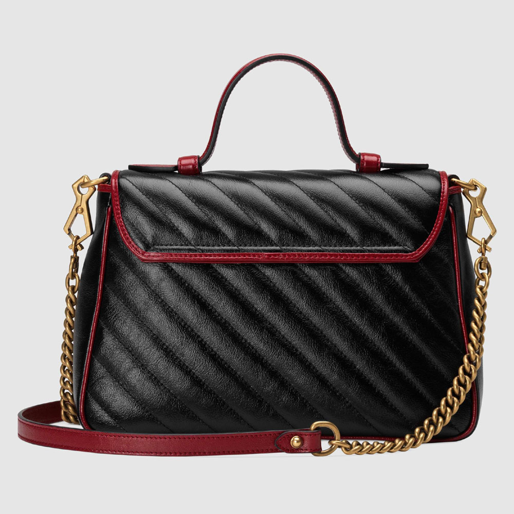 Gucci GG Marmont small top handle bag 498110 0OLFX 8277 - Photo-3