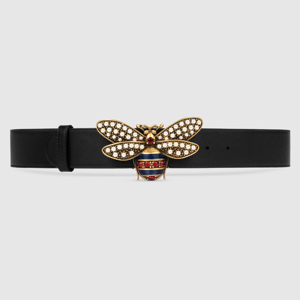 Gucci Queen Margaret leather belt 499637 0GUDT 1052
