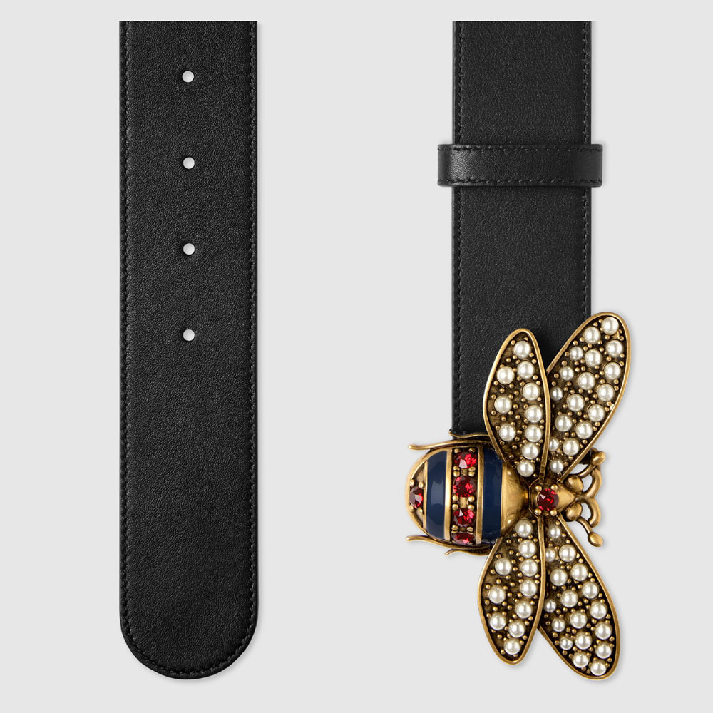 Gucci Queen Margaret leather belt 499637 0GUDT 1052 - Photo-2