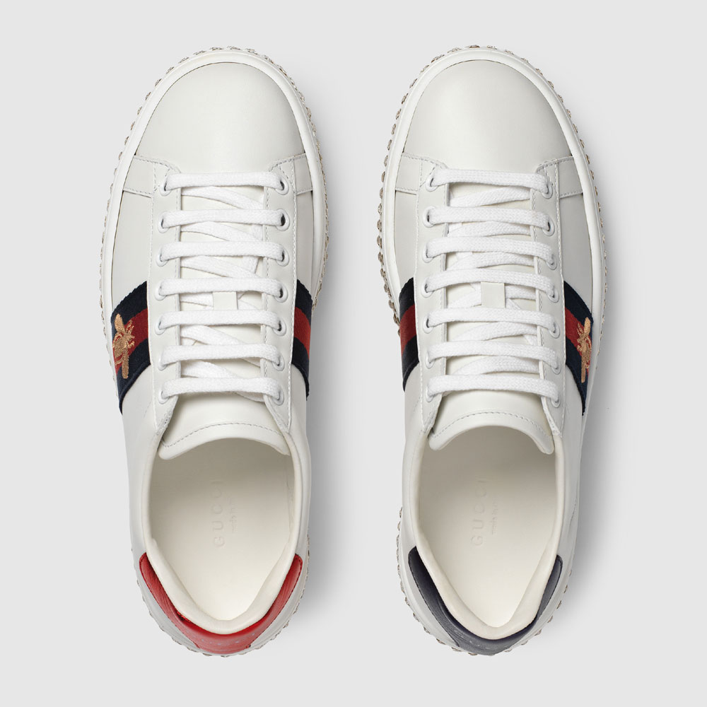 Gucci Ace sneaker with crystals 505995 DOPE0 9095 - Photo-2