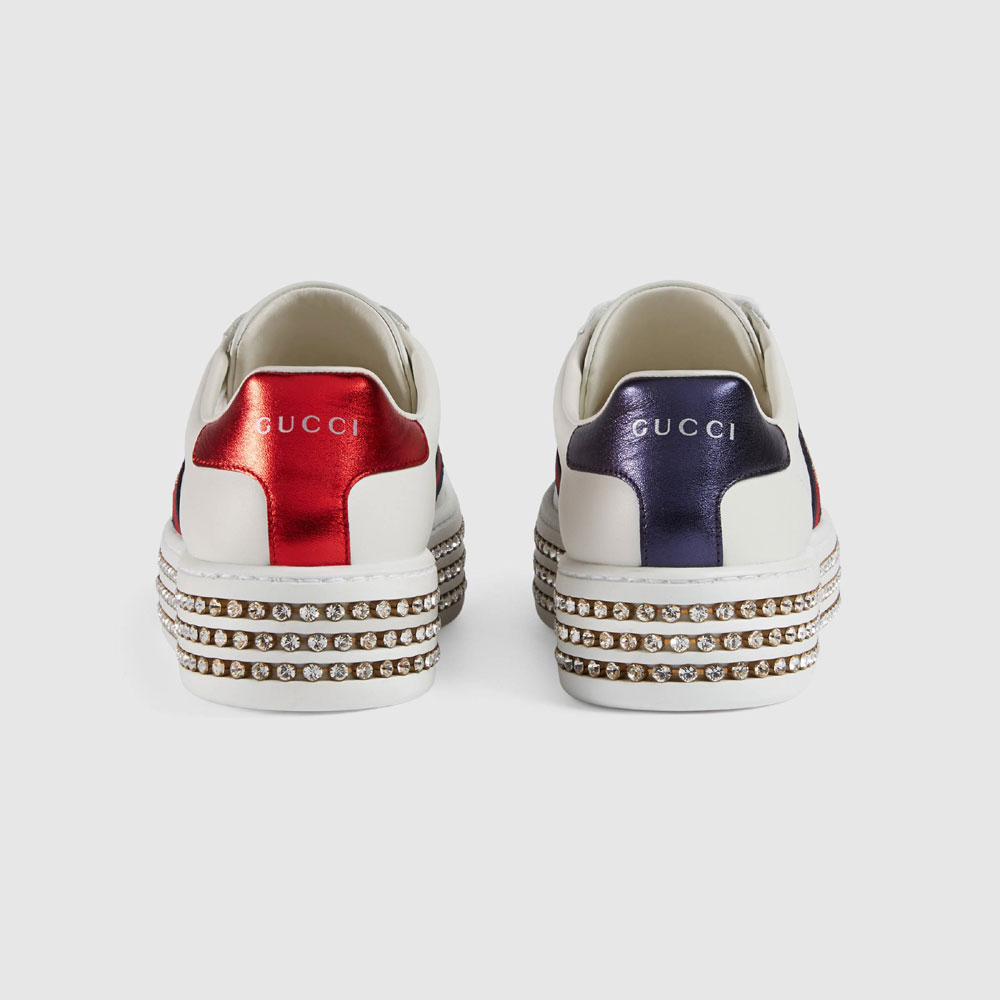 Gucci Ace sneaker with crystals 505995 DOPE0 9095 - Photo-3