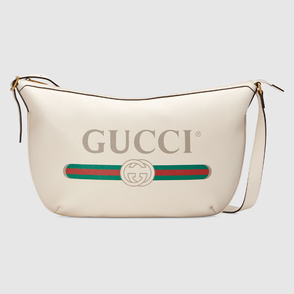Gucci Print half-moon hobo bag 523588 0GCAT 8820