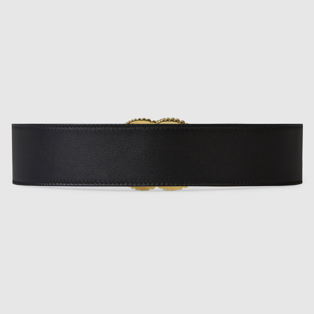 Gucci Leather belt torchon Double G buckle 524105 AP00G 1000 - Photo-3