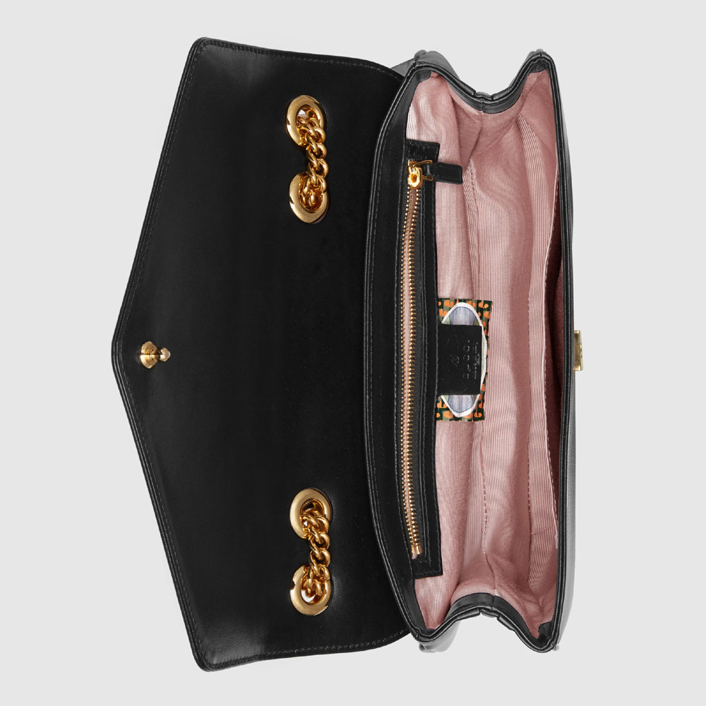 Gucci Medium shoulder bag with tiger head 537241 0V11X 1000 - Photo-4