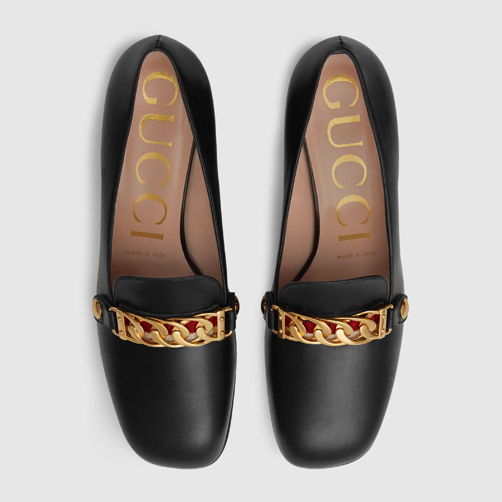 Gucci Sylvie leather mid-heel pump 537539 CQXS0 1183 - Photo-2