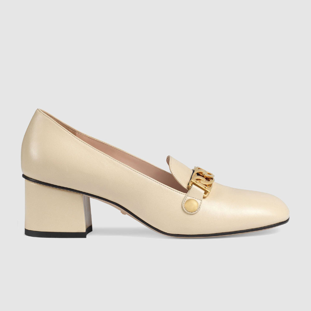 Gucci Sylvie leather mid-heel pump 537539 CQXS0 9583 - Photo-2