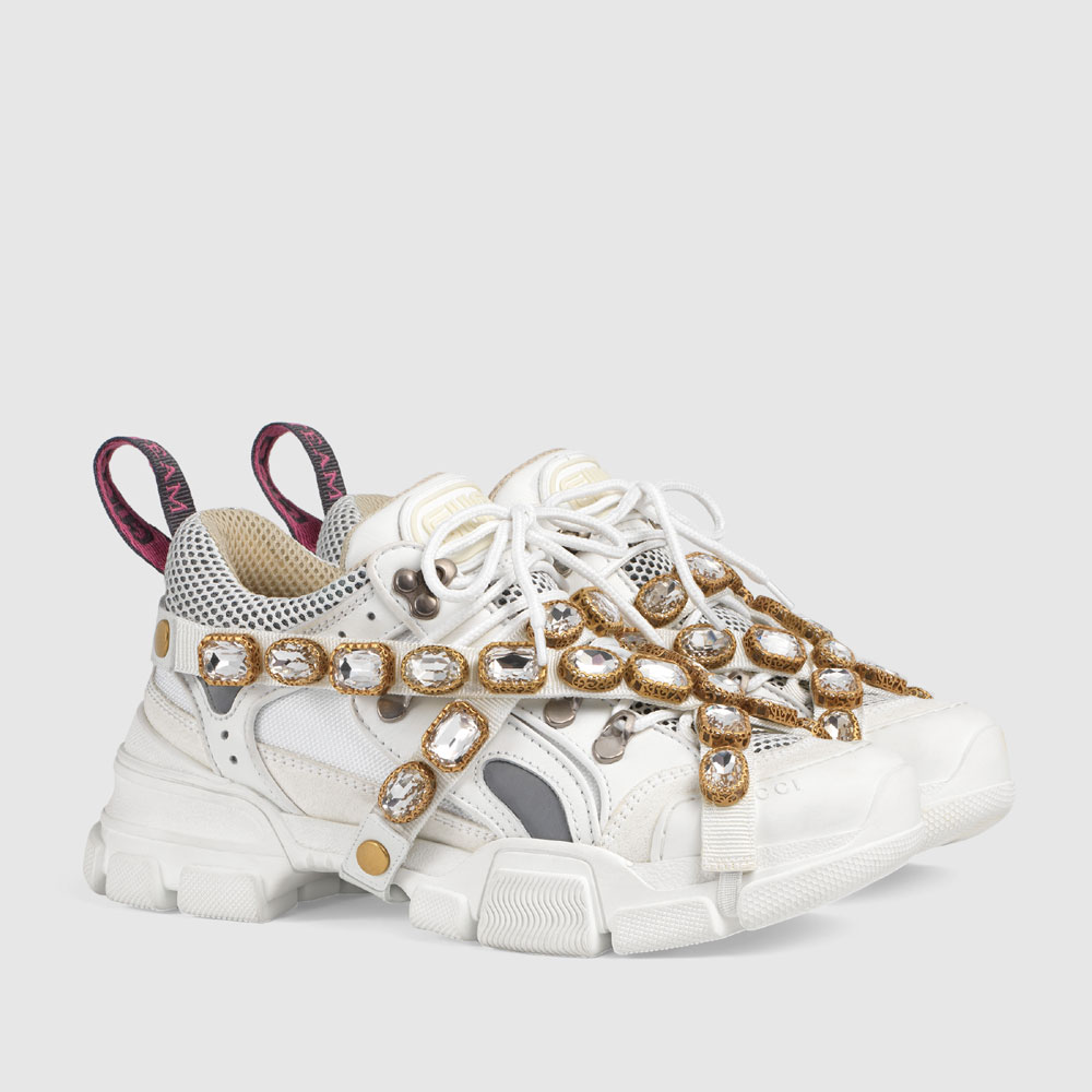 Gucci Flashtrek sneaker with removable crystals 541445 GGZ50 9081