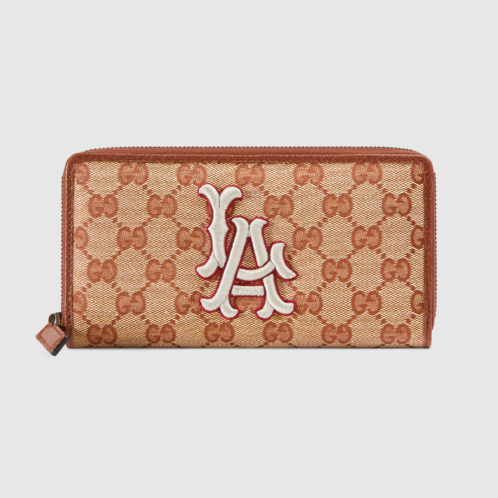 Gucci Original GG zip around wallet LA Angels patch 547791 9Y9FT 9578