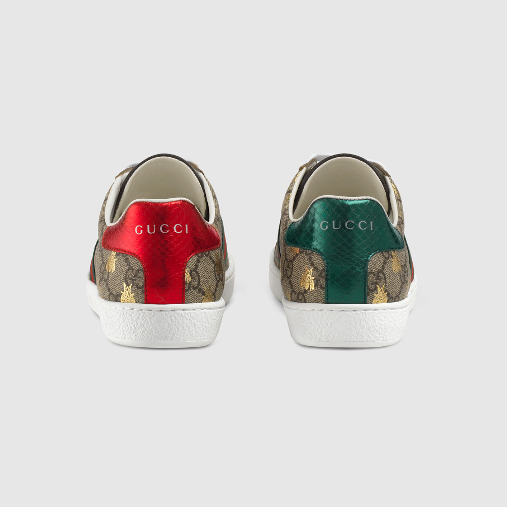 Gucci Ace GG Supreme sneaker with bees 550051 9N020 8465 - Photo-3