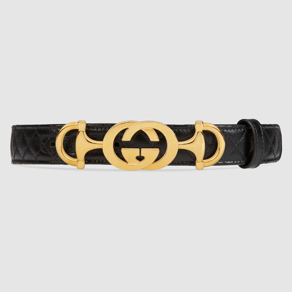 Gucci Leather belt Interlocking G Horsebit 550122 0YKNG 1000