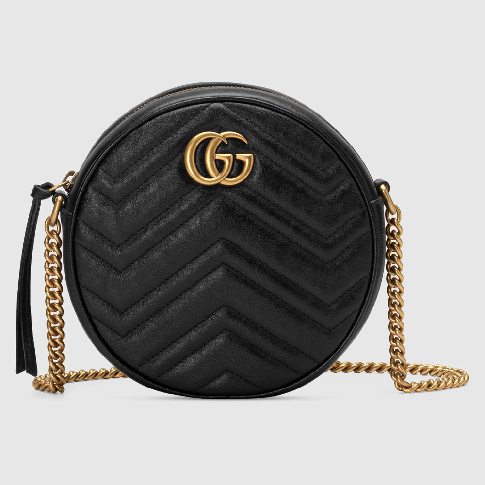 Gucci GG Marmont mini round shoulder bag 550154 0OLET 1000