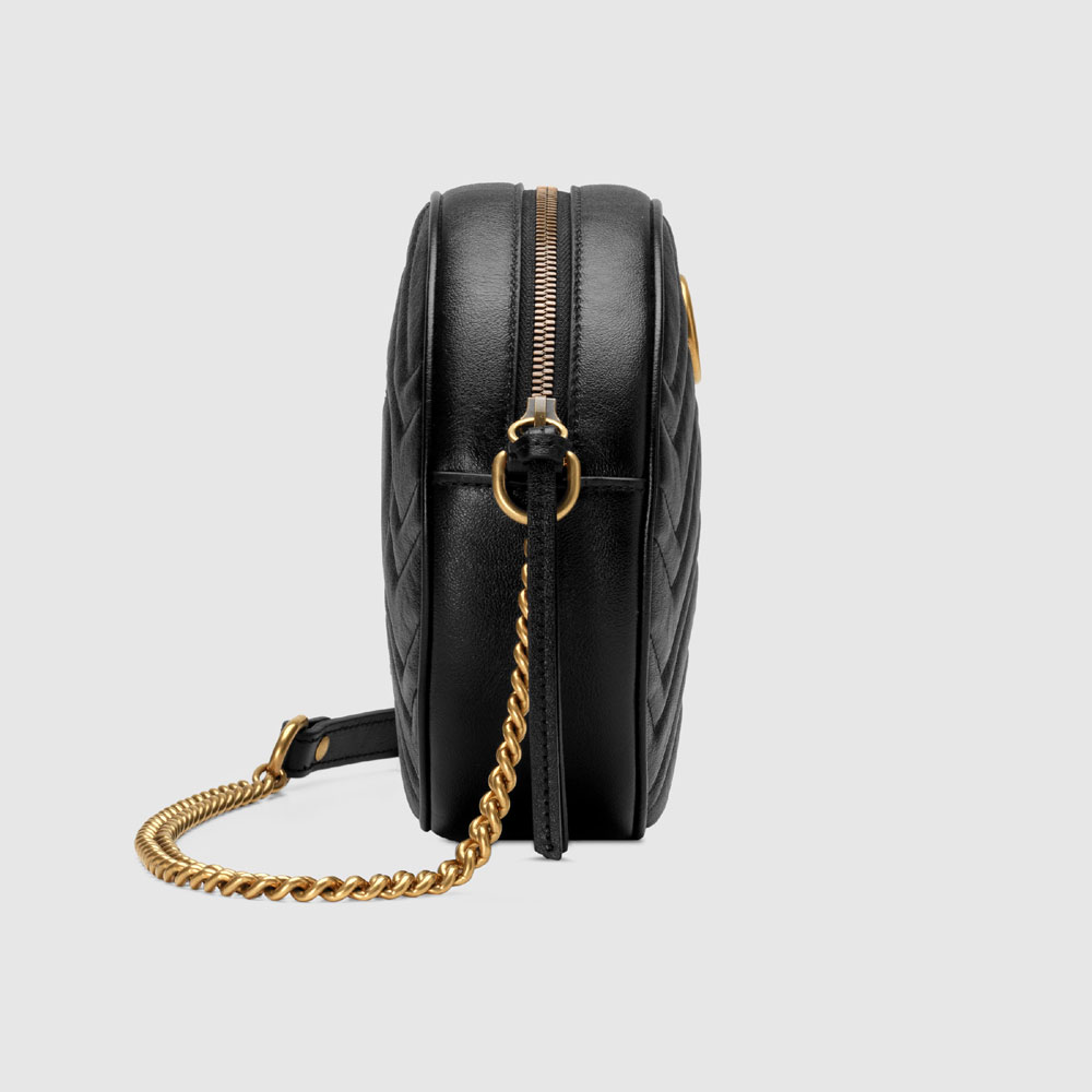 Gucci GG Marmont mini round shoulder bag 550154 0OLET 1000 - Photo-4