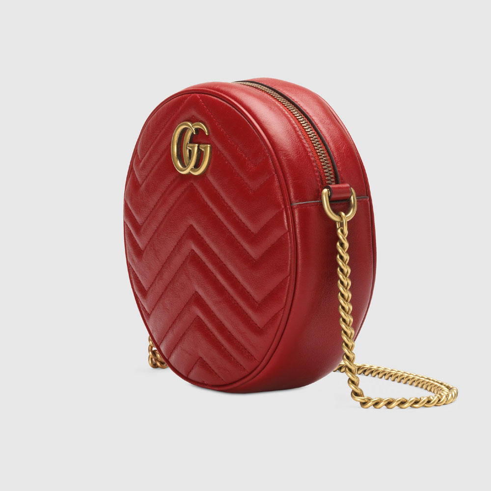 Gucci GG Marmont mini round shoulder bag 550154 0OLET 6438 - Photo-2