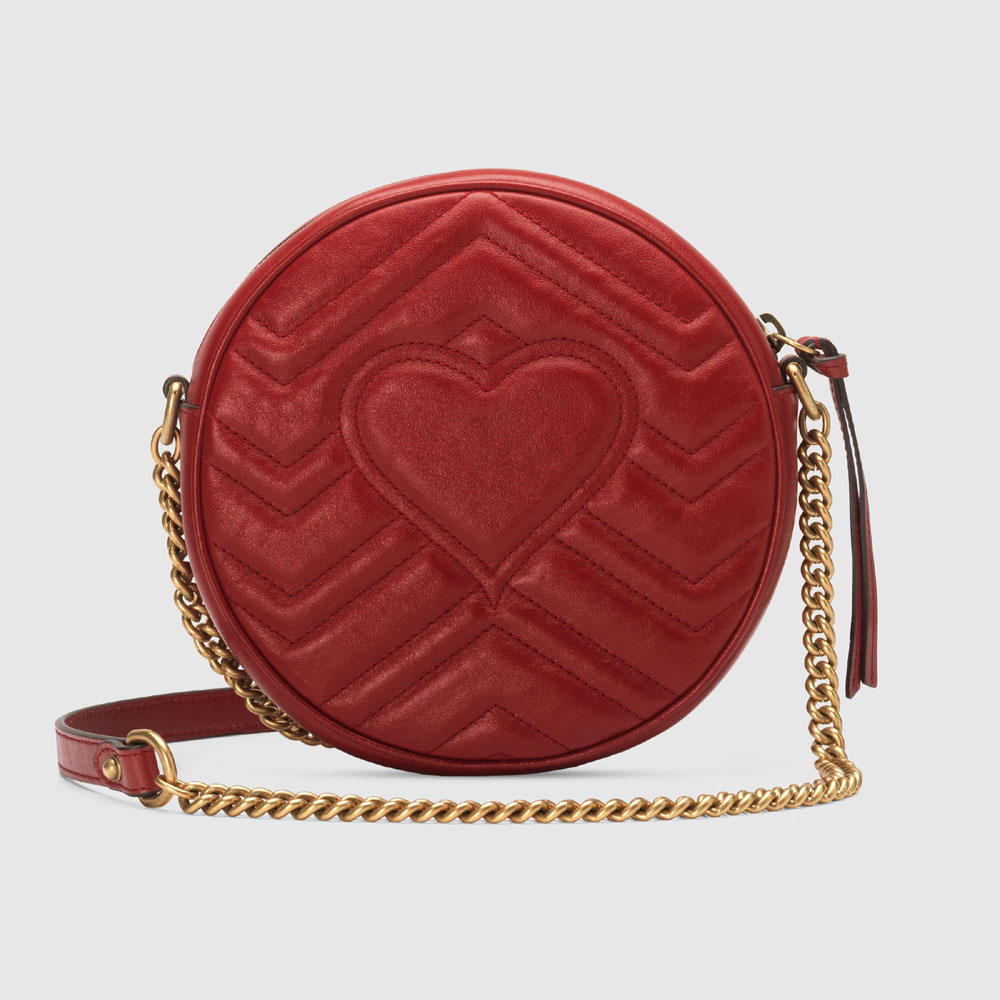 Gucci GG Marmont mini round shoulder bag 550154 0OLET 6438 - Photo-3