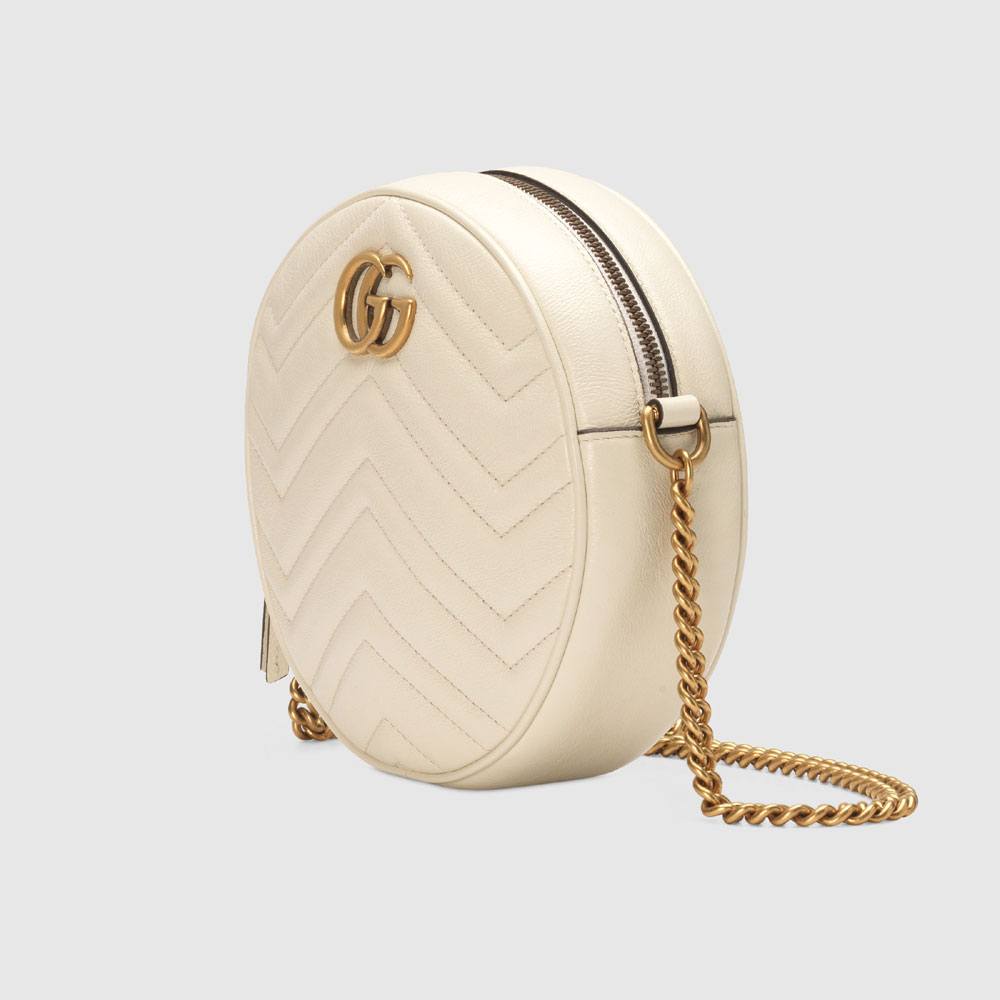 Gucci GG Marmont mini round shoulder bag 550154 0OLET 9022 - Photo-2