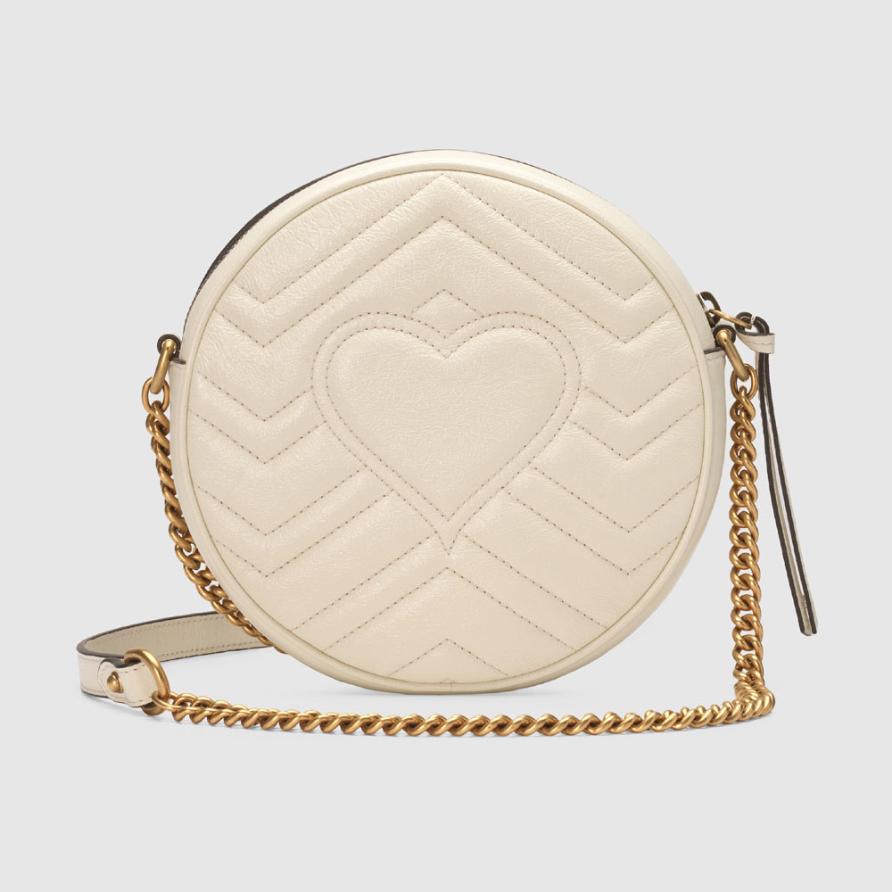 Gucci GG Marmont mini round shoulder bag 550154 0OLET 9022 - Photo-3