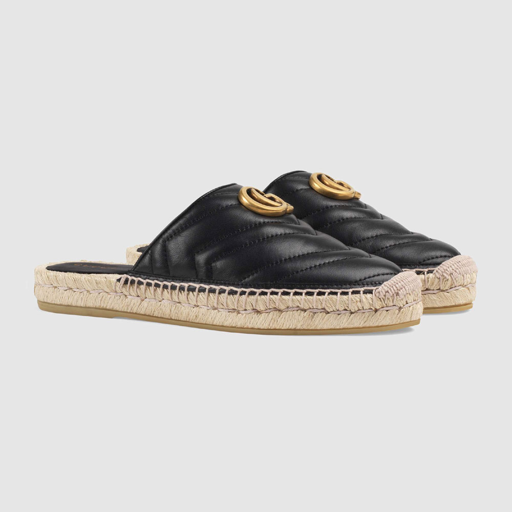 Gucci Leather espadrille with Double G 551881 BKO00 1000