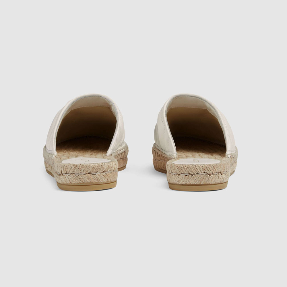 Gucci Leather espadrille with Double G 551881 BKO00 9014 - Photo-3