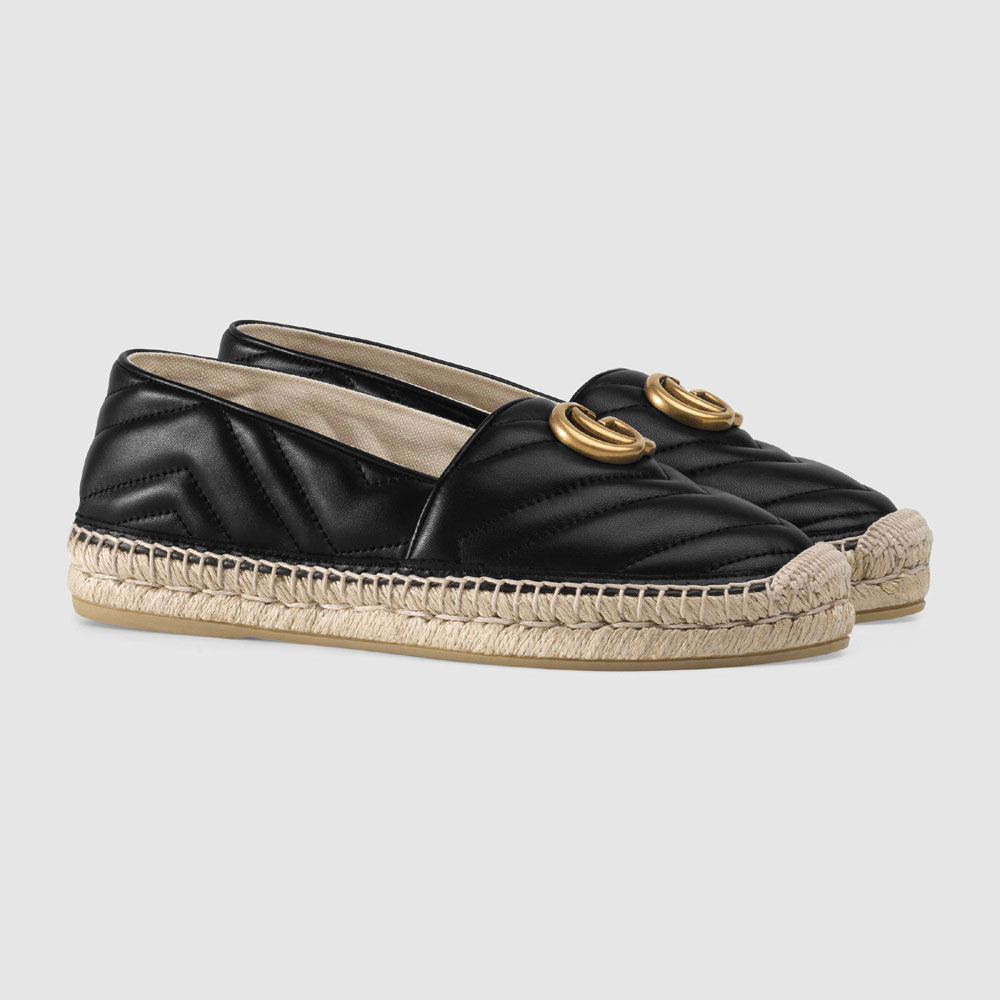 Gucci Leather espadrille with Double G 551890 BKO00 1000
