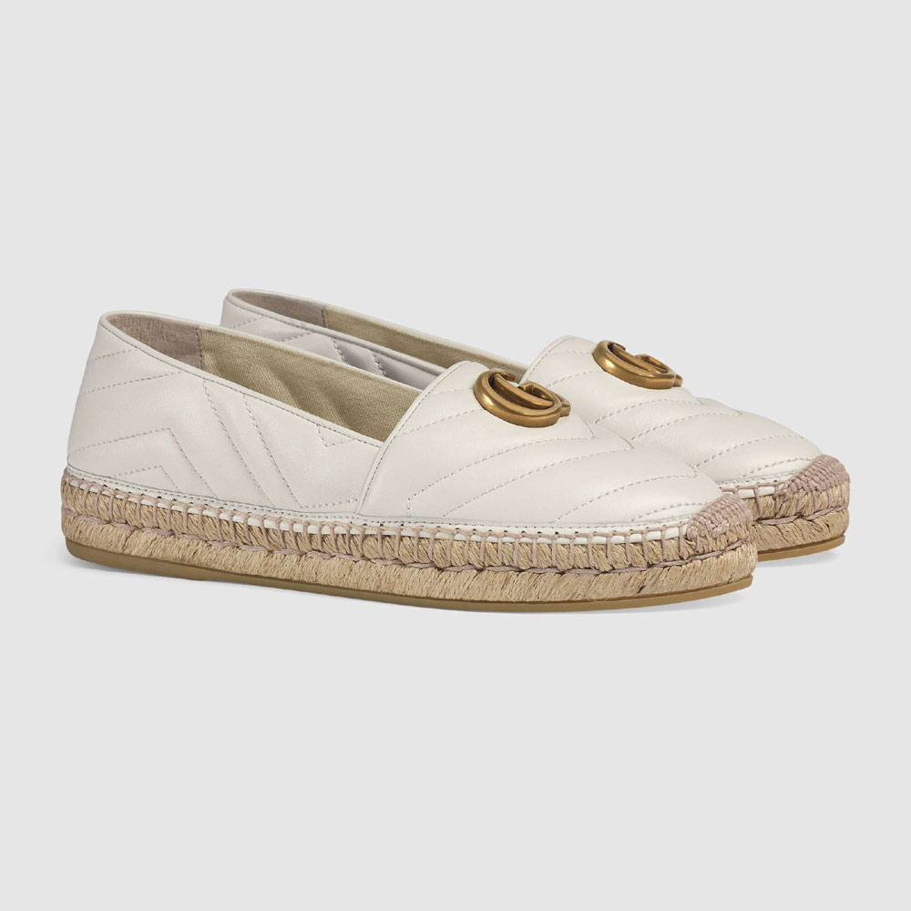 Gucci Leather espadrille with Double G 551890 BKO00 9014