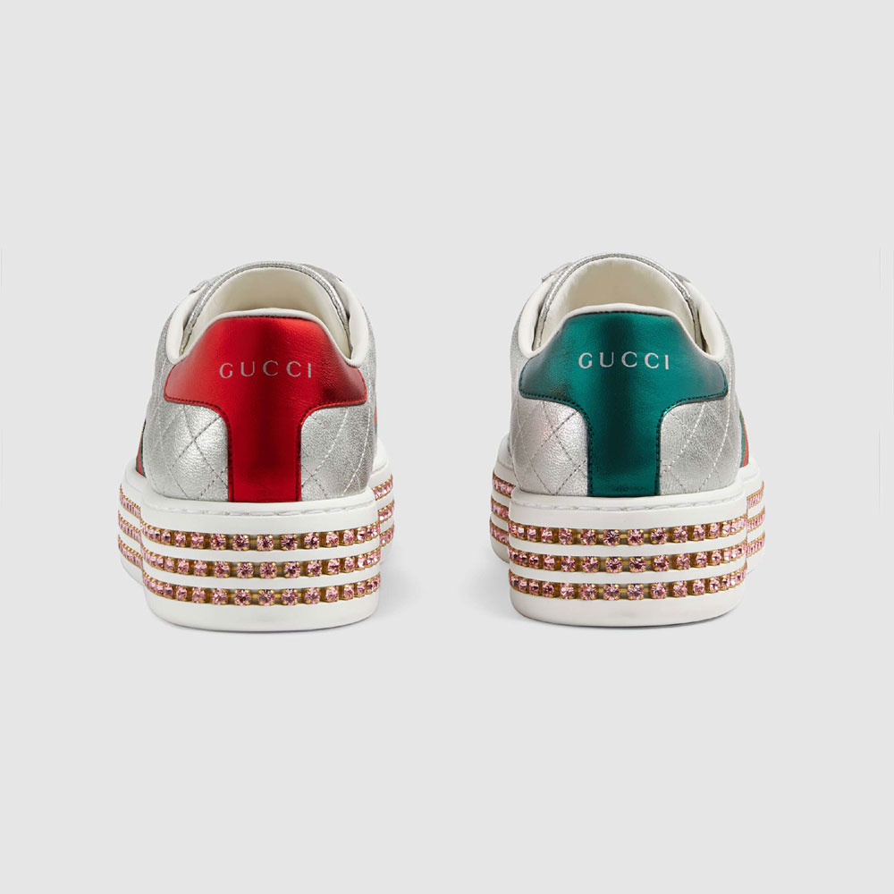 Gucci Ace sneaker with crystals 557878 0V630 8193 - Photo-3