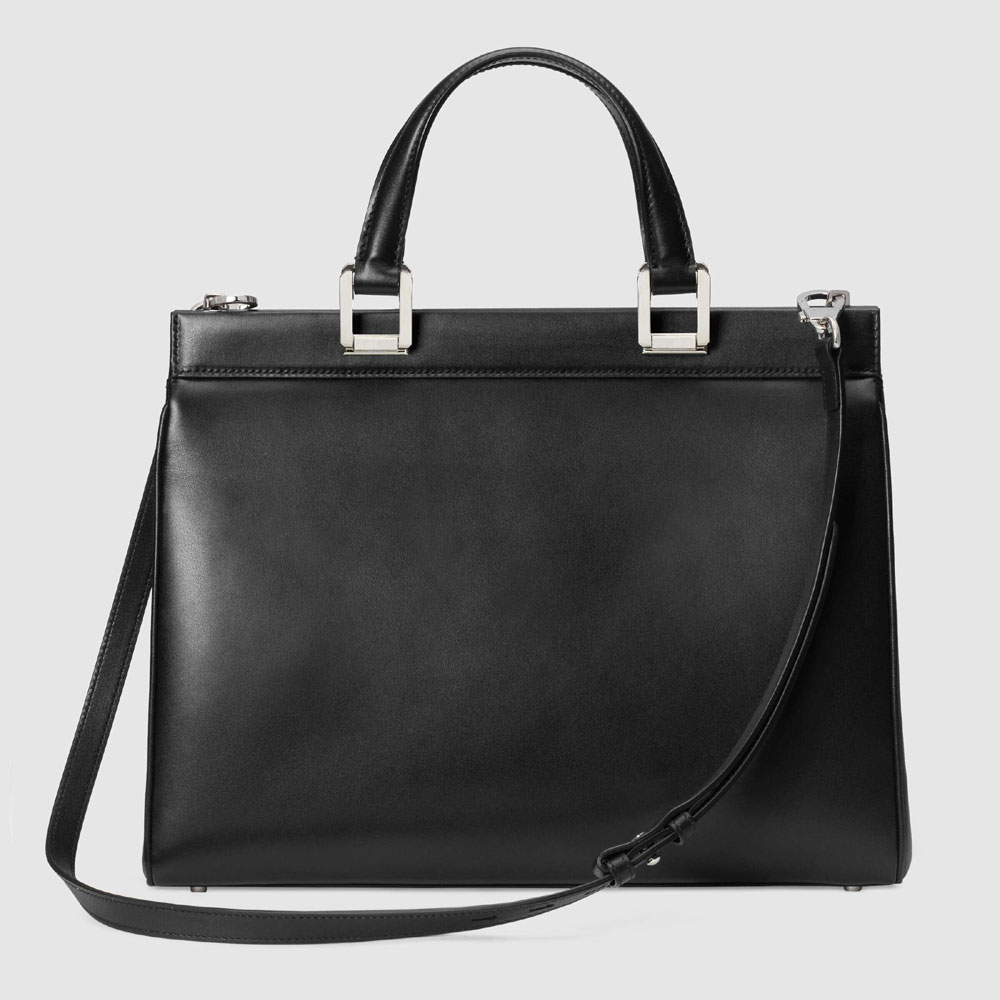 Gucci Zumi smooth leather medium top handle bag 564714 05J0X 1000 - Photo-3