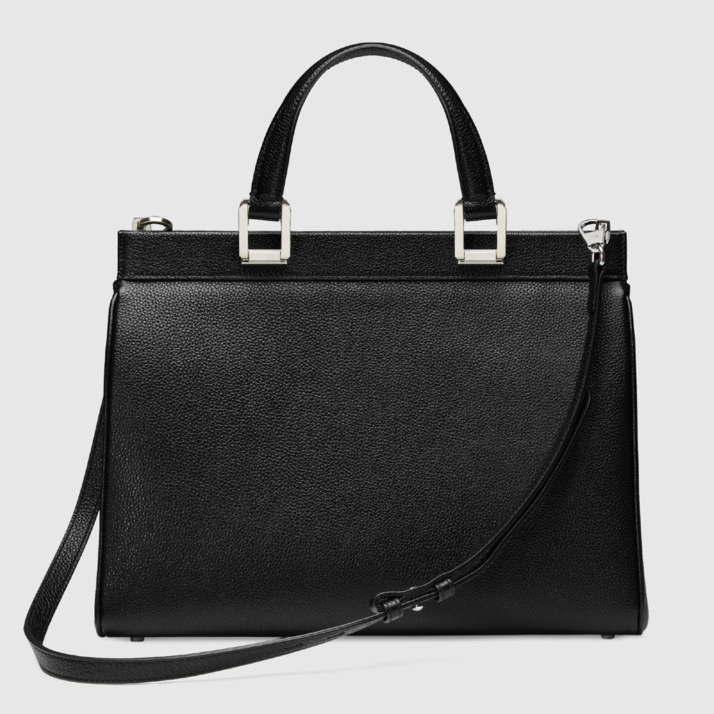 Gucci Zumi grainy leather medium top handle bag 564714 1B90X 1000 - Photo-3
