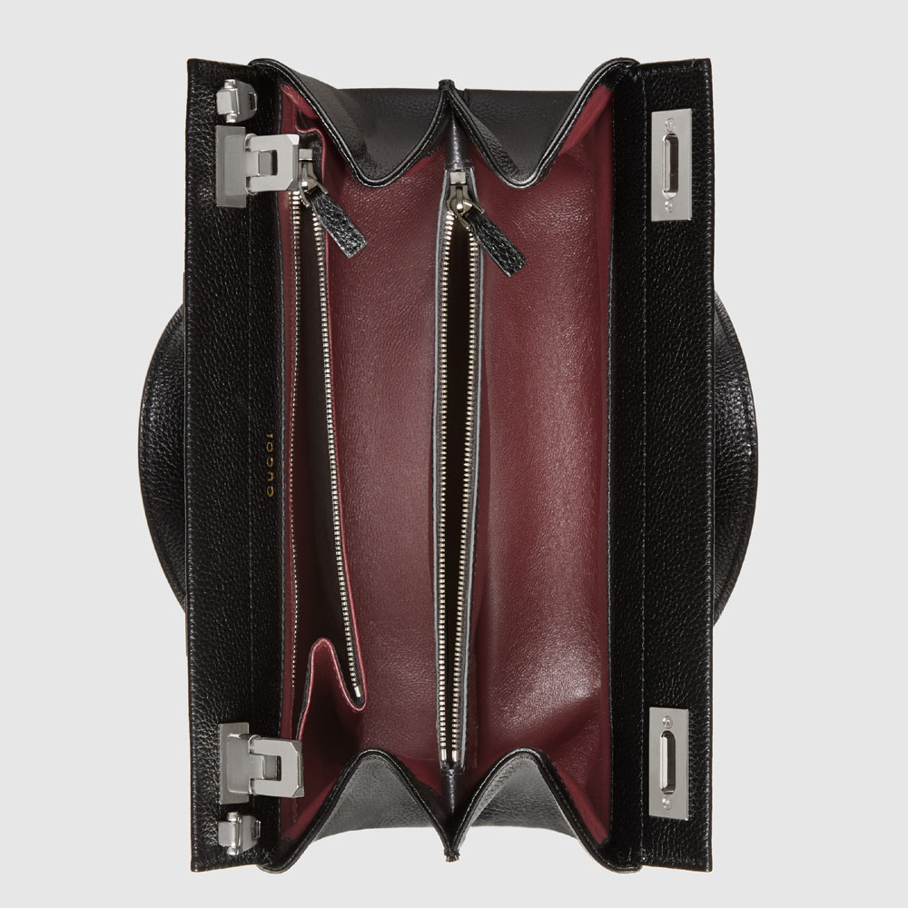 Gucci Zumi grainy leather small top handle bag 569712 1B90X 1000 - Photo-4