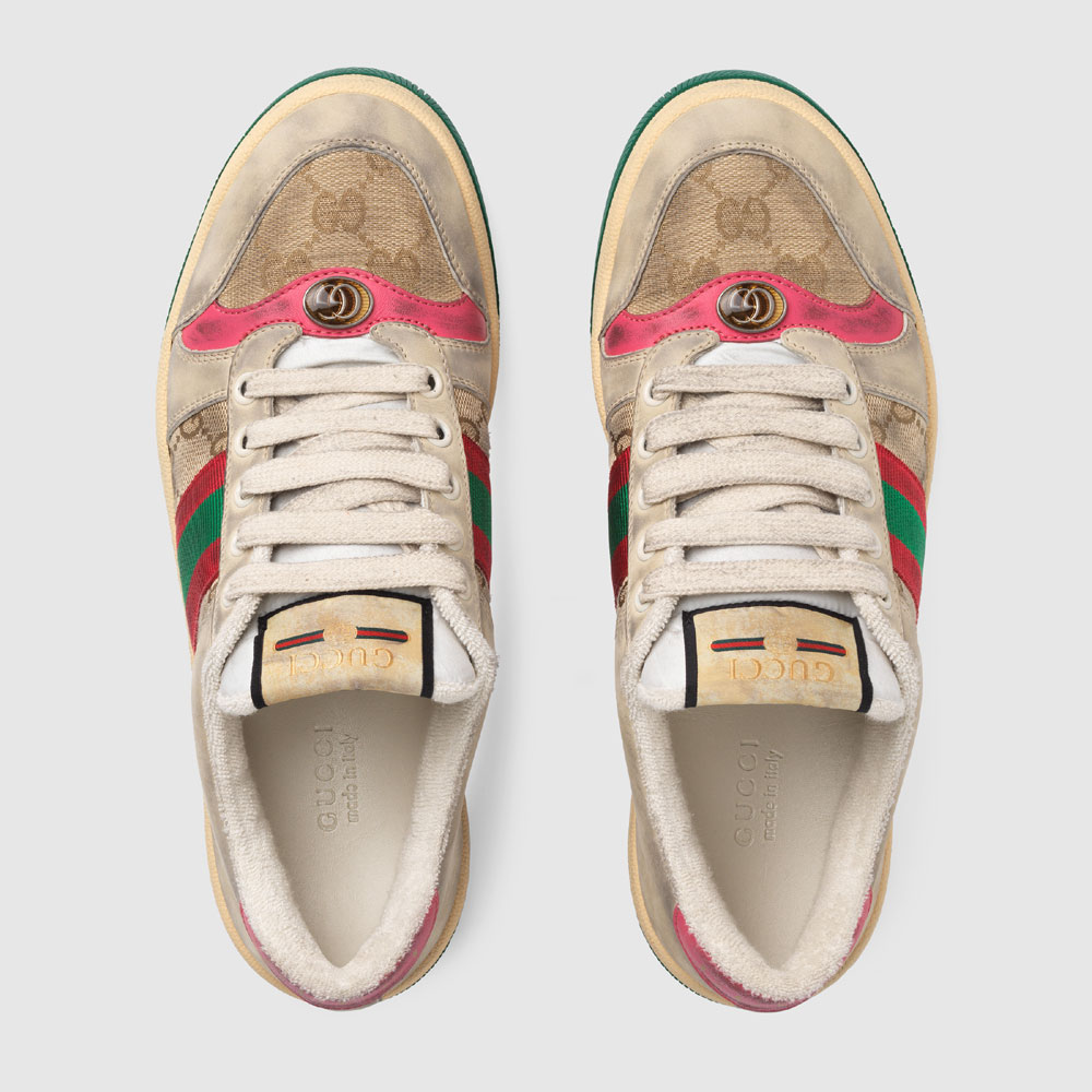 Gucci Womens Screener leather sneaker 570443 9Y920 9665 - Photo-3